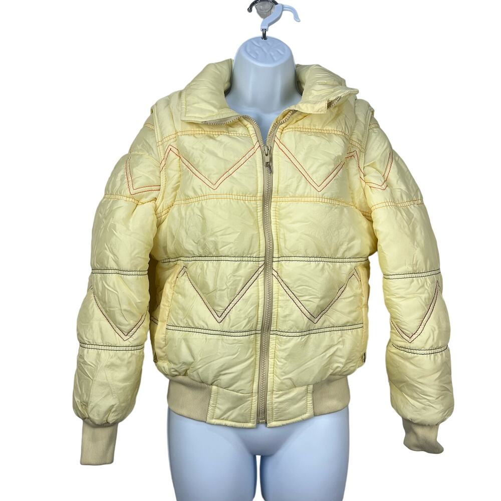 Vintage 70's 80's Aspen Ski Jacket Coat Small Vest Removable Sleeves